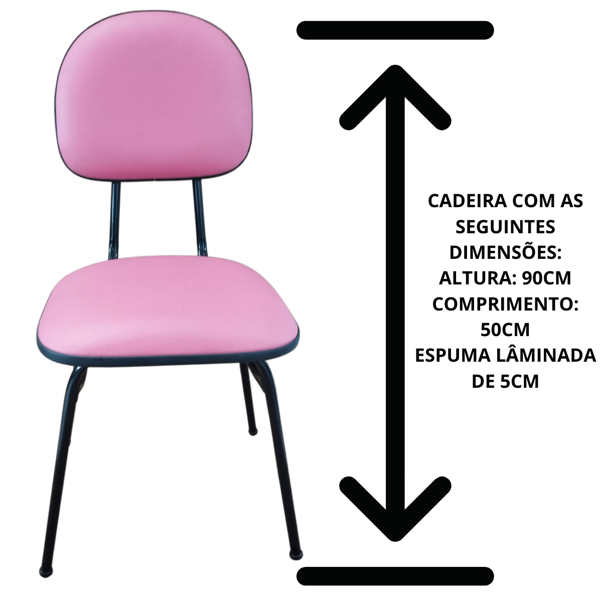 Lavatório Salão Portátil Rosa + Cadeira para Sentar Fixa - 2
