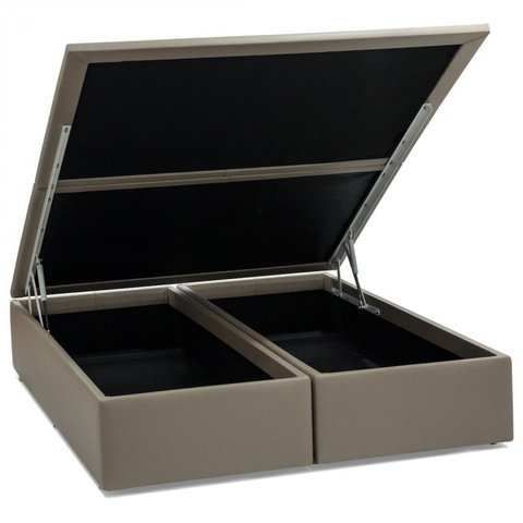 Base Baú Physical Corino Queen 158x198x39cm Ortobom