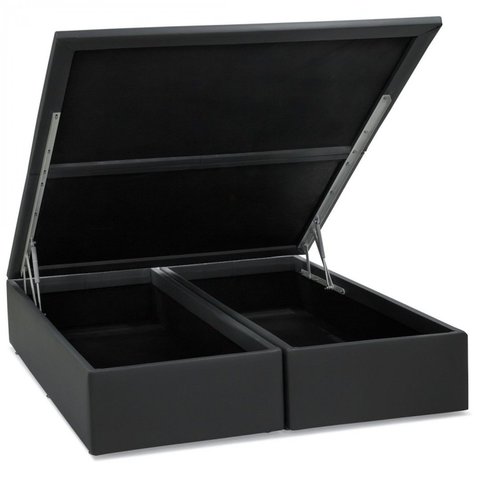 Base Baú Physical Corino Queen 158x198x39cm Ortobom Cinza