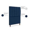 Ver imagem 4 de Cabeceira Cama Box Solteiro Estofada Carla 90 Cm Suede:azul Marinho