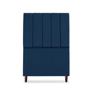 Cabeceira Cama Box Solteiro Estofada Carla 90 Cm Suede:azul Marinho