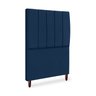 Cabeceira Cama Box Solteiro Estofada Carla 90 Cm Suede:azul Marinho - 2