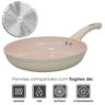 Frigideira de Indução Antiaderente Cerâmica 24cm Incanto Bege - em Casa Tem - 4