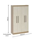 Ver imagem 2 de Roupeiro 4 Portas 120cm Hebe Soluzione Móveis