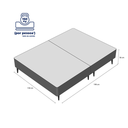Base Sommier Corino Queen 158x198x23cm Ortobom - 3