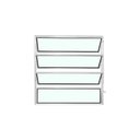 Ver imagem 1 de Vitro Basculante 80x80 Alumínio Branco Vidro Liso