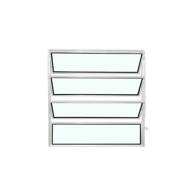 Vitro Basculante 80x80 Alumínio Branco