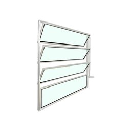 Vitro Basculante 80x80 Alumínio Branco - 2