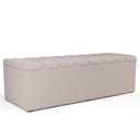 Ver imagem 1 de Calçadeira Recamier Baú para Cama de Casal King Dália 195x50 Cm W01 Linho Cru - Lyam