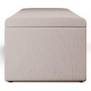 Ver imagem 4 de Calçadeira Recamier Baú para Cama de Casal King Dália 195x50 Cm W01 Linho Cru - Lyam