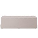 Ver imagem 5 de Calçadeira Recamier Baú para Cama de Casal King Dália 195x50 Cm W01 Linho Cru - Lyam