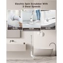 Ver imagem 4 de Maxtopfit Escova Elétrica 9 em 1 para Limpeza, Escova de Banheiro com 8 Cabeças (cinza)