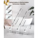 Ver imagem 3 de Maxtopfit Escova Elétrica 9 em 1 para Limpeza, Escova de Banheiro com 8 Cabeças (cinza)