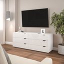 Ver imagem 1 de Rack para TV até 65 Polegadas 150,1cm Comoda com 6 Gavetas Porto Branco