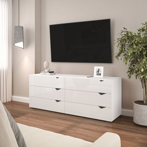 Rack para Tv 65 Polegadas com 6 Gavetas Porto