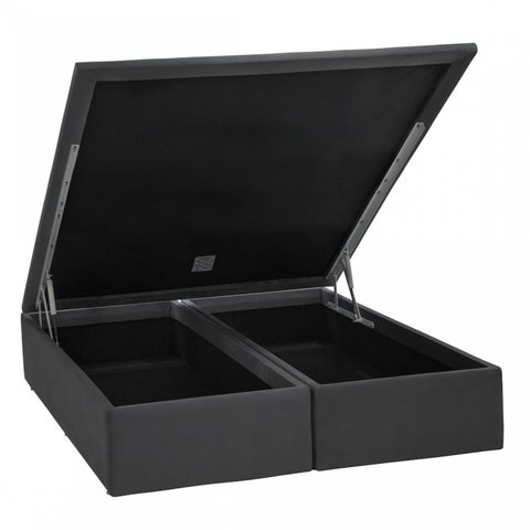 Base Baú Physical Camurça Queen 158x198x39cm Ortobom Cinza