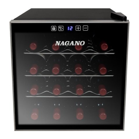Adega de Vinhos Climatizada 16 Garrafas 44 L Display Digital Bivolt