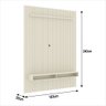 Painel Ripado para Tv até 75 Polegadas Intense com Nicho 184cm - 2