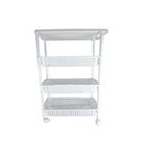 Ver imagem 1 de Carrinho Organizadora 4 Prateleiras Multiuso Quarto Sala Brinquedos Salao Manicure Varanda Branco