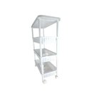 Ver imagem 4 de Carrinho Organizadora 4 Prateleiras Multiuso Quarto Sala Brinquedos Salao Manicure Varanda Branco
