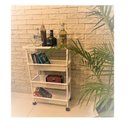 Ver imagem 5 de Carrinho Organizadora 4 Prateleiras Multiuso Quarto Sala Brinquedos Salao Manicure Varanda Branco