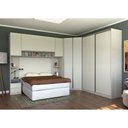 Ver imagem 1 de Guarda Roupa Canto Casal 10 Gavetas e 9 Portas Legno Crema com Kashmir Prime Luciane Móveis