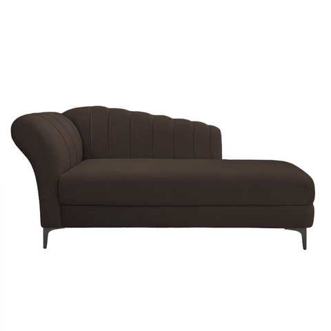 Divã Dani 1,40m Suede Marrom - Dominic Decor
