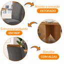 Ver imagem 5 de Mesa de Jantar Evora 120cm Mdf Canto Copo e com 4 Cadeiras Athenas