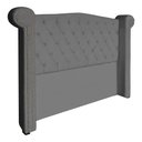 Ver imagem 2 de Conjunto Sienna Cabeceira e Recamier King 195 Cm Suede Cinza - LM DECOR
