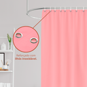 Ver imagem 4 de 2 Cortina Box Banheiro Pvc Grossa Antimofo Ilhós Ro 140x200