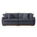 Ver imagem 2 de Sofá-cama 2 Lugares Retrátil Reclinável 210cm Veludo com Molas Ensacadas Apolo Yescasa