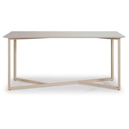 Aparador Diadema em Aço Carbono Dourado Laca Fendi + Vidro - 1