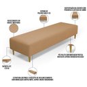 Ver imagem 7 de Puff Decorativo Bali W01 Pés Palito 170x60cm Bouclê Mostarda - Lyam Decor