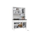 Ver imagem 4 de Cozinha Compacta Star New c/ 6 Portas (3 c/ Vidro) e 3 Gavetas 120cm Branco/Preto - Telasul