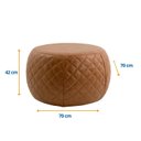 Ver imagem 3 de Puff Golf Matelassê Corano 42cm X 70cm Moca Marrom
