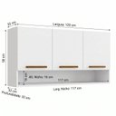 Ver imagem 3 de Armário Aéreo de Cozinha Plus 3 Portas com Nicho 120cm Espresso Móveis