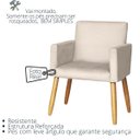 Ver imagem 3 de Poltrona para Quarto Infantil Tecido Suede Resistente Espaço Pequeno Pés de Madeira Estudo