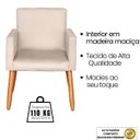 Ver imagem 4 de Poltrona para Quarto Infantil Tecido Suede Resistente Espaço Pequeno Pés de Madeira Estudo