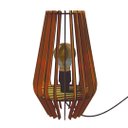 Ver imagem 1 de Abajur de Mesa em Mdf - Cor: Marrom