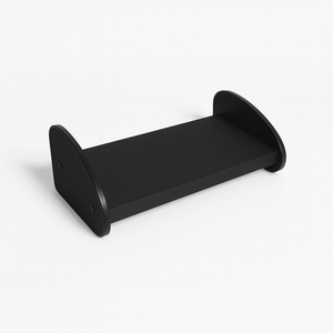 Apoio Descanso Base Suporte para Pés Escritório Home Office Madeira Preto