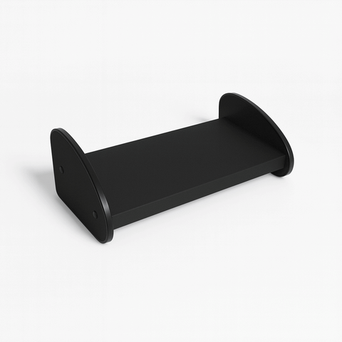 Apoio Descanso Base Suporte para Pés Escritório Home Office Madeira Preto