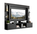 Ver imagem 2 de Estante com Suporte para Tv até 65" Multimóveis Oslo Fg3386 Preta