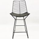Ver imagem 2 de Banqueta Alta para Cozinha Bertoia Retrô cor Preta - Poltronas do Sul