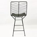 Ver imagem 4 de Banqueta Alta para Cozinha Bertoia Retrô cor Preta - Poltronas do Sul