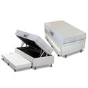 Ver imagem 1 de Cama Box Baú c/Auxiliar Solteiro: Colchão Ortopédico Herval D28 / AG65 Frontier + Base CRC