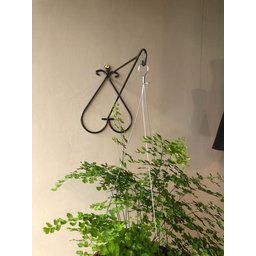 2 Suportes Parede 25cm P/ Pendurar Plantas Pendente Coração - 5