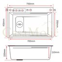 Ver imagem 5 de Cuba Cozinha Cascata Gourmet Escovado C/torneira e Lava Copo