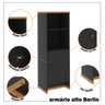 Armário Alto 2 Prateleiras Tampo Mdp 25mm Berlin - Vianossa - 8