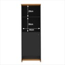 Ver imagem 4 de Armário Alto 2 Prateleiras Tampo Mdp 25mm Berlin - Vianossa