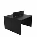 Ver imagem 4 de Estação de Trabalho Mesa Plataforma Escritório 1200x600 2 Lugares Netmobil - Preto